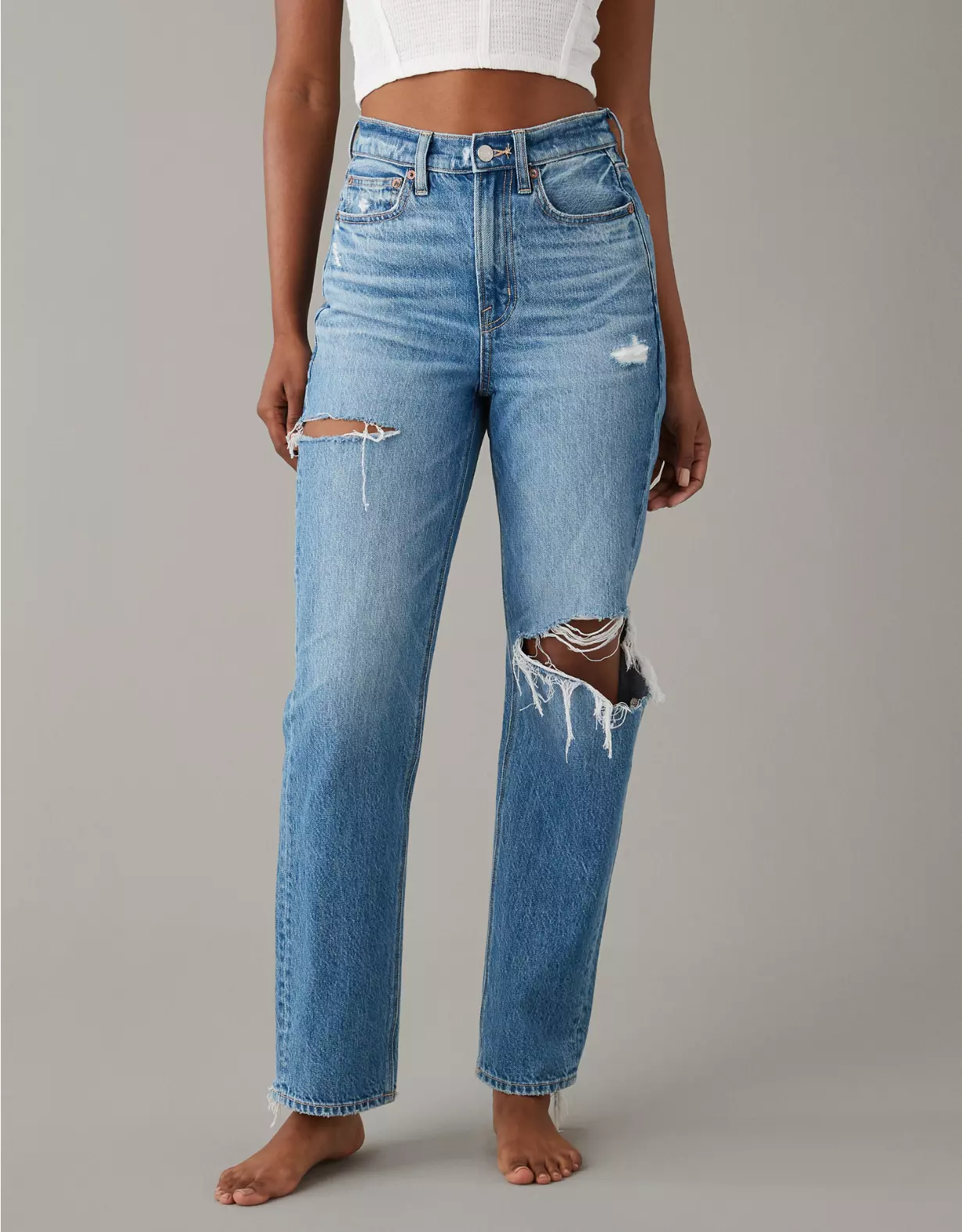 AE Ripped Highest Waist '90s Boyfriend Jean