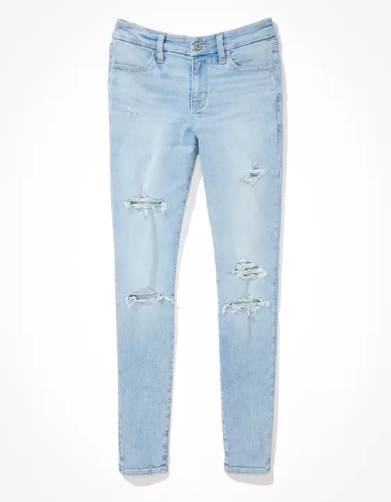 AE Next Level Curvy High-Waisted Ripped Jegging - Image 3