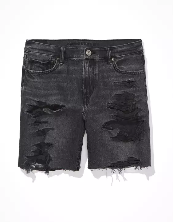 AE Denim Low-Rise Baggy Short - Image 3