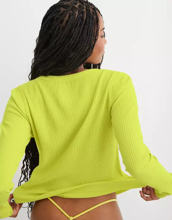 Aerie Fireside Long Sleeve Crewneck T-Shirt - Image 2