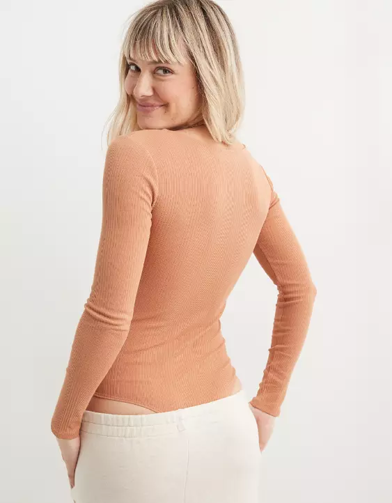 Aerie Ribbed Scoop Neck Bodysuit - Image 2