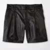 AE High-Waisted Baggy Vegan Leather Trouser Short