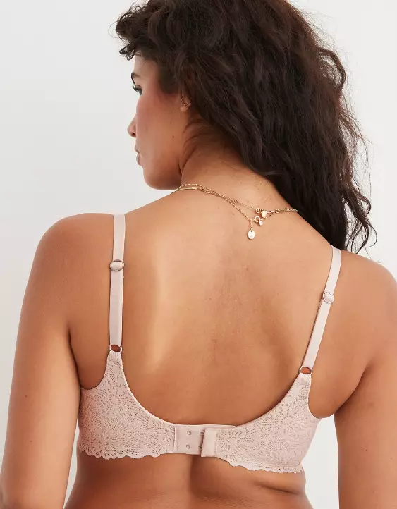 Aerie Sunnie Demi Push Up Blossom Lace Trim Bra - Image 2